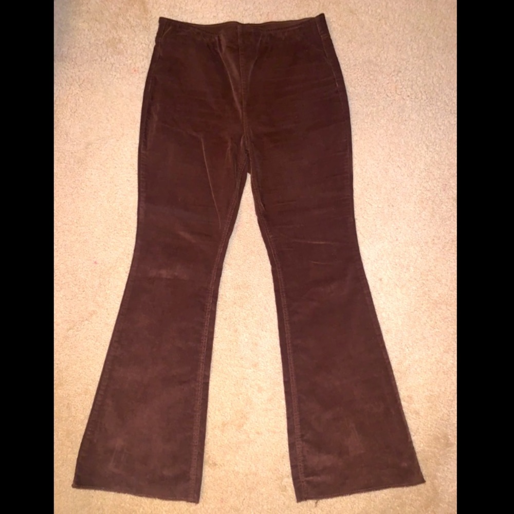 Brown Corduroy Flare Pants